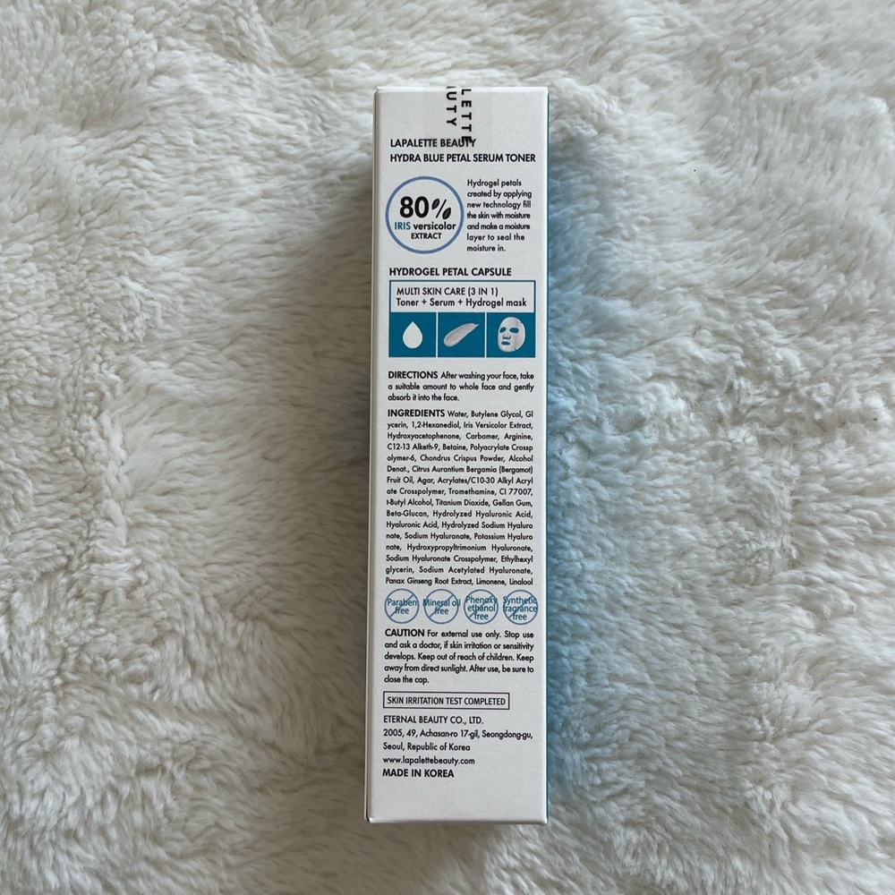 Lapalette Beauty Hydra Blue Petal Serum Toner NEW - Picture 3 of 3